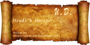 Uzsák Dorisz névjegykártya
